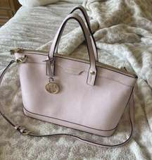 Light Pink Leather Tote Bag & Crossbody Purse & FREE pink wallet