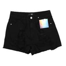 Missguided black denim cutoff shorts 0 NWT