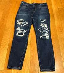 American eagle size 12 distressed jeans good condition