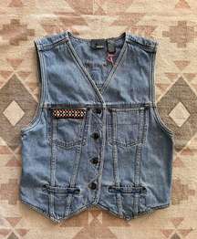 Vintage Denim Vest Top Boho