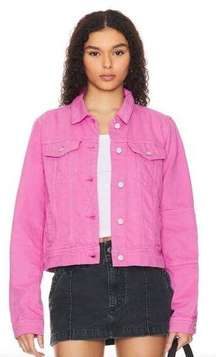 FREE PEOPLE x We The Free Rumors Denim Jacket in Sugar Magnolia Size X-Large