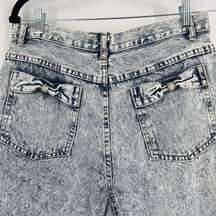 NWT Vintage Stefano 80s Womens Acid Wash Bow Pocket Denim Shorts Bermuda Sz 18