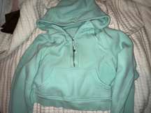 Scuba Cropped Half-Zip Hoodie