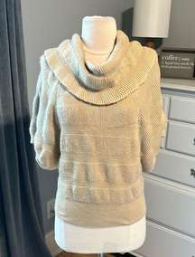 Wool Cowl Neck Sweater Oversized Small Womens