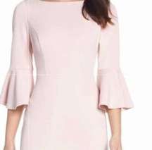 Harper Rose Women's Pink Blush Bell Sleeve Bateau Neck Sheath Dress NWT Sz 8