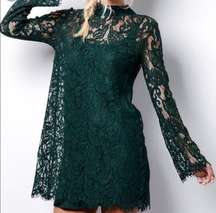 Lace Overlay Dress