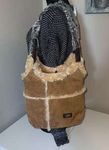 NWT Ugg Australia Suede Shoulder bag with Attached Coin Bag and Dust cover