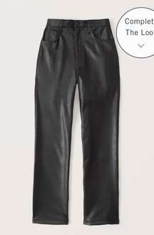 Curve Love Vegan Leather 90s Straight Pant