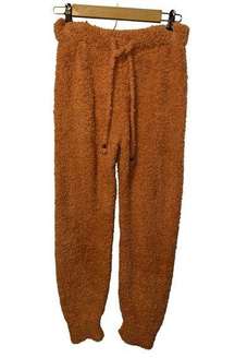 POL Pumpkin Spice Teddy Lounge Pants Joggers Size S