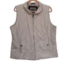 GH Bass & Co Women’s Quilted Vest XL Light Powder Pink Full Zip Pockets