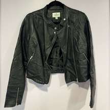 American Eagle black moto leather jacket