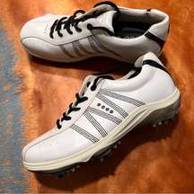 Ecco Biom Leather Golf Cleats 37 white