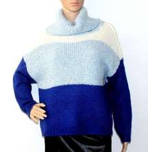 NWT Moon & Madison Chunky Turtleneck Color block Sweater