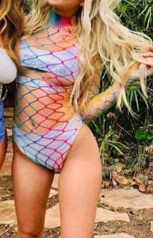 Rave Festival Fishnet Bodysuit 