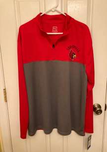 University Of Louisville Red Quarter Zip NWT Pullover