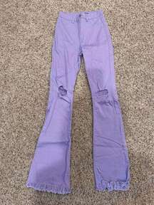 boutique purple flare jeans 