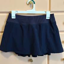 CRZ Yoga Navy Pleated Tennis Skirt Small