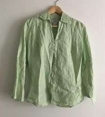 LOFT Ann‎ Taylor 100% Linen Button Down Shirt Top