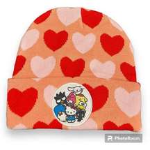 Hello Kitty and Friends Heart Allover Print Cuff Beanie