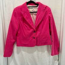 for Target Bright Pink Lined Corduroy Blazer Size L with Buttons