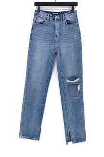 MOMOKROM Straight Leg Jean Blue Denim 4