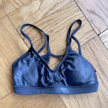 Koral grey shiny strappy Element sports bra XS athleisure/festival/raves/yoga