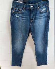 NWT Petite Gap Mid rise vintage medium wash ankle girlfriend jeans size 0