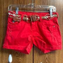 🔥5/20🔥 Wallflower distressed  Red Shorts Sz 1