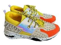 Cape Robbin Retro 80s Multicolor Iridescent Studded Lace Up Sneakers Size 8