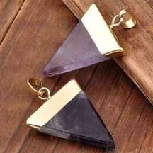 NEW!! Purple Triangle Stone Pendant