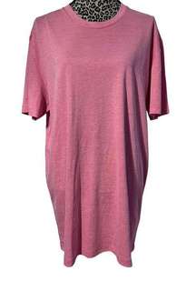 Geranium Pink Crew Neck Shirt Dress XXL NWT