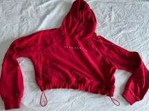 Cleo  Red Cropped Hoodie