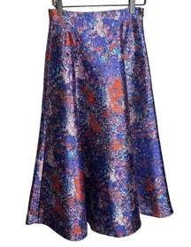 LK Bennett Brunele Full Printed Midi Skirt Size 4