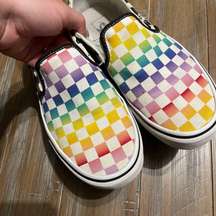 Rainbow Checked Slip On