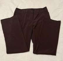 NWOT NY&CO sz 12 average brown stretchy zip front pants