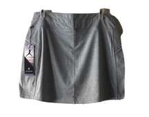 KYODAN Womens Gray Skort Size Large With Tennis Pockets On Shorts Thigh New