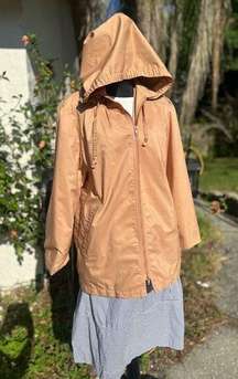 Vintage London Fog Rain Coat - Women's Size 11/12 - Large - Peach - Small Flaw