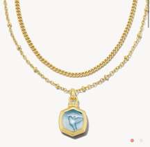 Kendra Scott | Davie Intaglio Light Sky Blue Glass Hummingbird