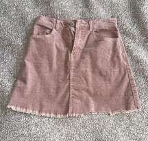 Corduroy Pale Pink Skirt