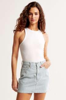 Abercrombie Striped Denim Mini Skirt