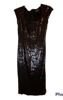 NWOT  Black Shift Sequin Dress Size 6 Never Worn