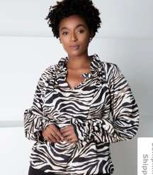 Chloe Kristyn Black Zebra Zoe Blouse