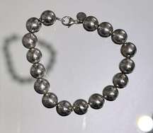 Sterling Silver 10mm Ball Bracelet 7in