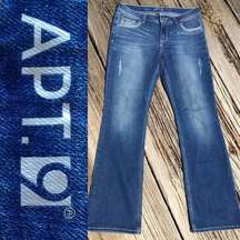 APT 9 Med Wash Bootcut Wiskered Great Fit SZ 12