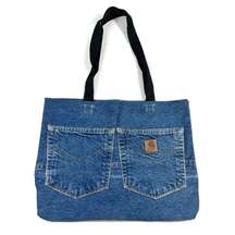 Handmade  Denim Patchwork Small Shoulder Tote Bag One Of a Kind Y2K