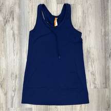 Lucy Activewear Navy Sleeveless Daily Practice Dress Pockets Women's Size M