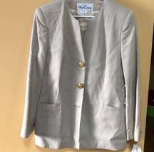 OLEG CASSINI Beige Blazer Jacket Size 12