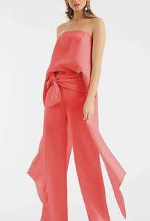 NWT Sachin & Babi Women's Asymmetrical Handkerchief Strapless Top Coral Size 0