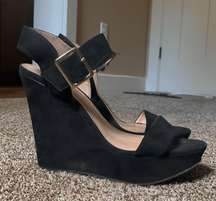 Black Wedge Heels