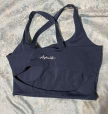 Logo Slate Blue Bra Top Gym